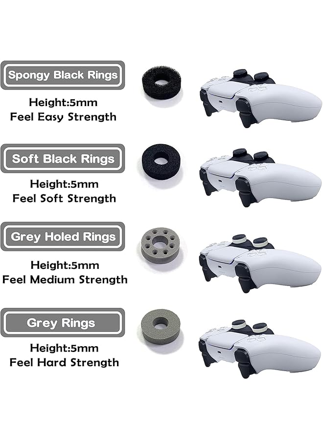Precision Rings Aim Assist Motion Controller 24Pcs Precision Target Control Rings Suitable For Ps4 Ps5 Xbox One Xbox Series X Switch Switch Pro Accessories 4 Different Strengths Motion Control  - Image 2