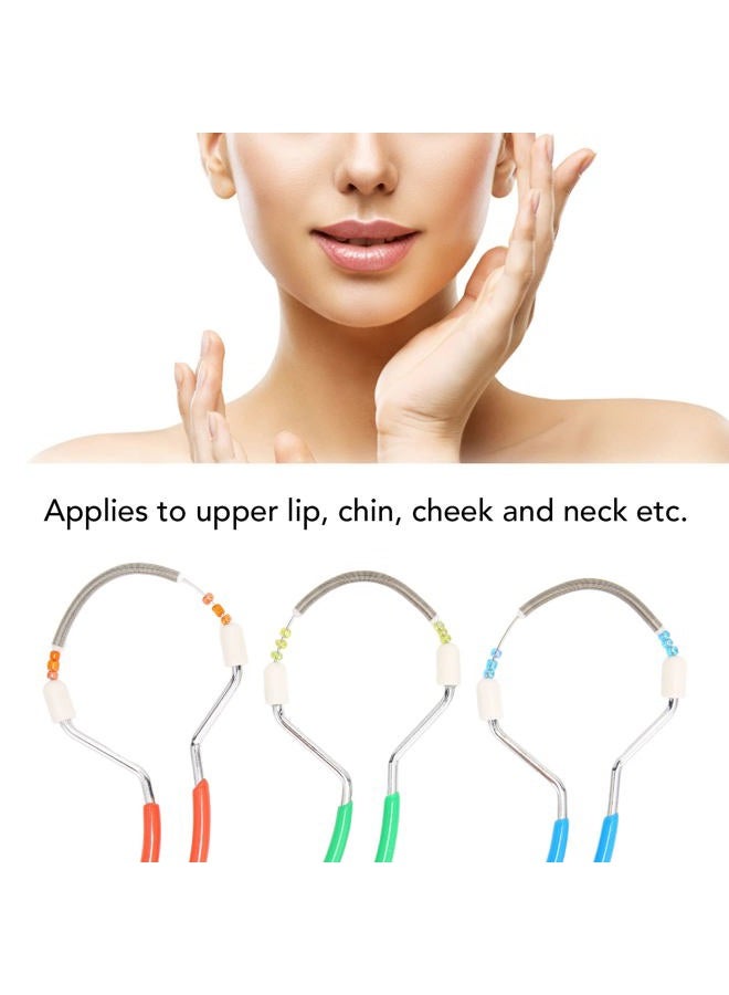 HURRISE 3pcs Facial Hair Remover, Women Spring Threading Epilator, Portable Face Lips Hair Removal Plastic Spring Device for Face Lip Hair Removal - Image 5