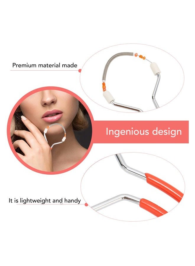 HURRISE 3pcs Facial Hair Remover, Women Spring Threading Epilator, Portable Face Lips Hair Removal Plastic Spring Device for Face Lip Hair Removal - Image 3