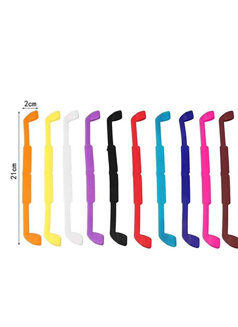 KASTWAVE 10 Pack Silicone Elastic Cord Retainer Strap Band for Sports Eyeglass and Sunglass Eyewear Holder Glasses Head Floater Anti-Slip Rope String Men Women Kids  - Image 5