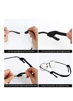 KASTWAVE 10 Pack Silicone Elastic Cord Retainer Strap Band for Sports Eyeglass and Sunglass Eyewear Holder Glasses Head Floater Anti-Slip Rope String Men Women Kids  - Image 3