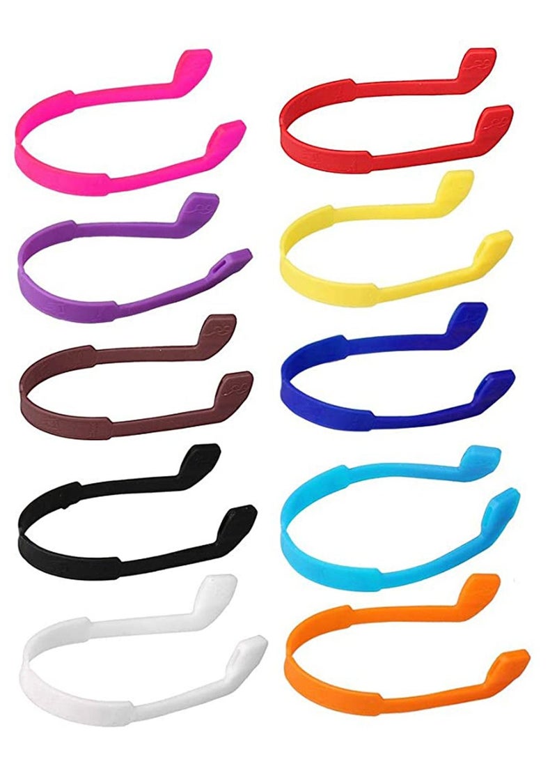 KASTWAVE 10 Pack Silicone Elastic Cord Retainer Strap Band for Sports Eyeglass and Sunglass Eyewear Holder Glasses Head Floater Anti-Slip Rope String Men Women Kids  - Image 1