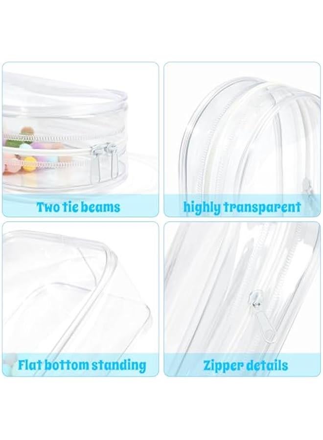 Arabest Clear Figure Display Bag with Keychain for Doll, Positive Doll Storage Bag, Pouch Keychain Charms for Collectibles (with Zipper- Waterproof) Building Block Storage Bag,7.4 * 4.2 inch  - Image 2