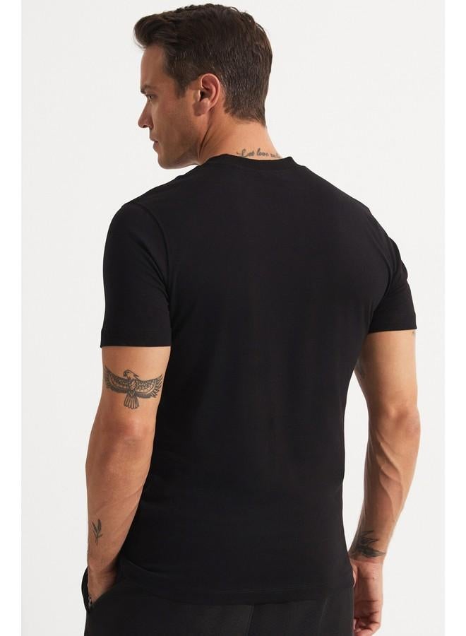 June Men Printed T-Shirt Black