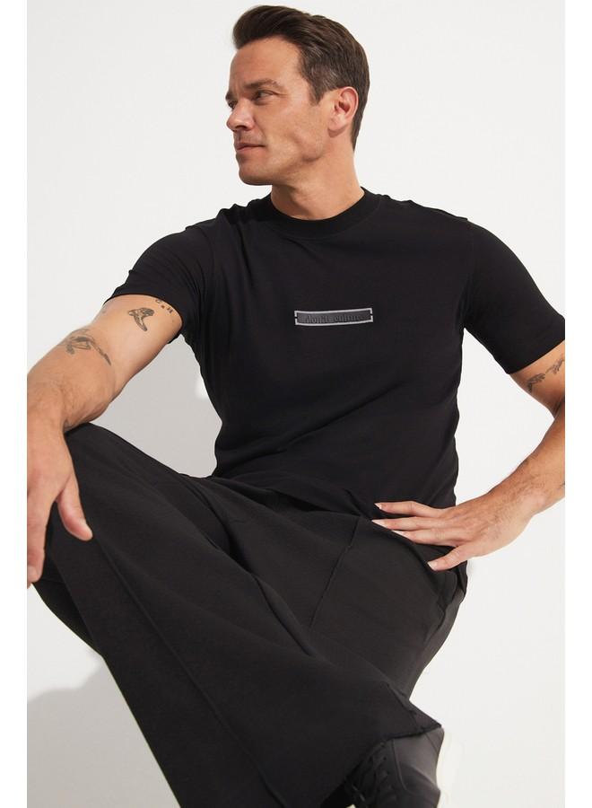 June Men Printed T-Shirt Black