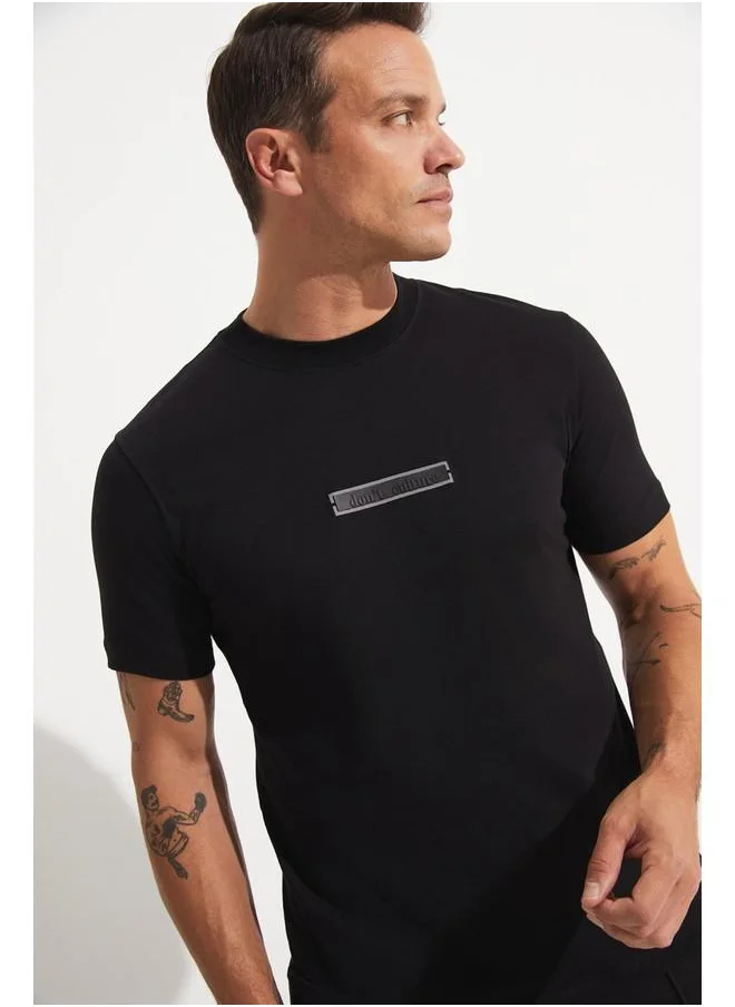 جون June Men Printed T-Shirt Black