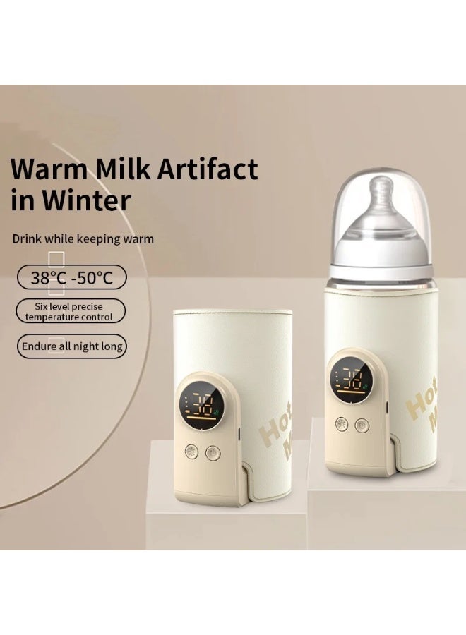 USB Multifunctional High-capacity Baby Feeding Bottle Smart Temperature Control Warmer Screen Newborn Baby Bottle Warmer Sleeve - Image 3