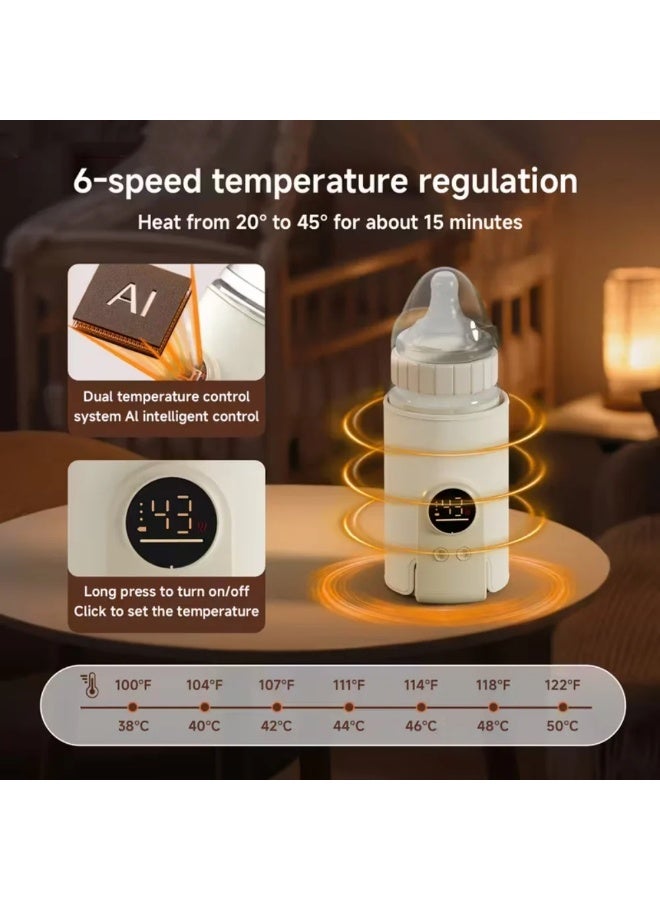 USB Multifunctional High-capacity Baby Feeding Bottle Smart Temperature Control Warmer Screen Newborn Baby Bottle Warmer Sleeve - Image 4