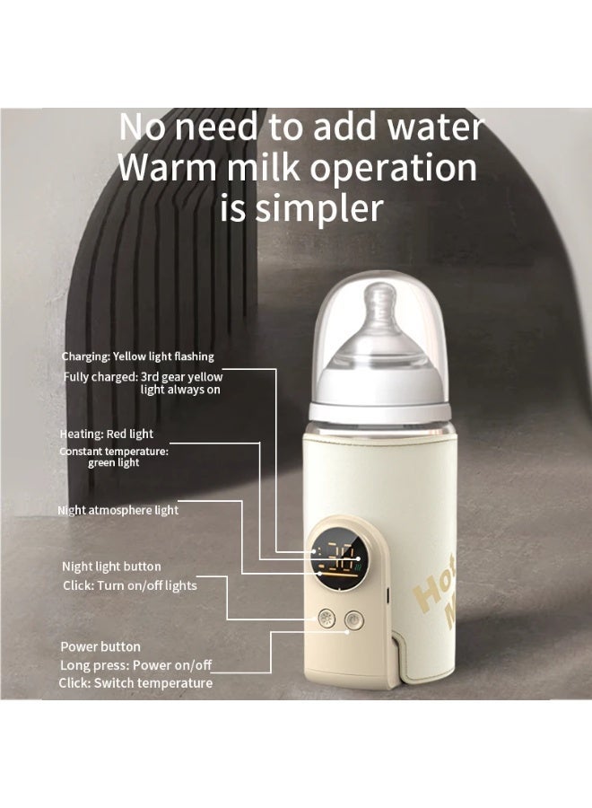 USB Multifunctional High-capacity Baby Feeding Bottle Smart Temperature Control Warmer Screen Newborn Baby Bottle Warmer Sleeve - Image 5