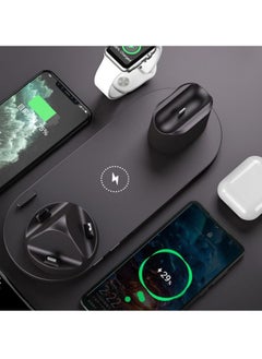 Arabest Wireless Charger, 6 in 1 Wireless Fast Charging Station for Apple Watch/Airpods Pro/iPhone 14/13/12/11/11pro/11pro Max/X/Xs/Xr Samsung S20/S10, Charging Dock Station for Other Qi Phones  - Image 5