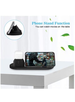 Arabest Wireless Charger, 6 in 1 Wireless Fast Charging Station for Apple Watch/Airpods Pro/iPhone 14/13/12/11/11pro/11pro Max/X/Xs/Xr Samsung S20/S10, Charging Dock Station for Other Qi Phones  - Image 4
