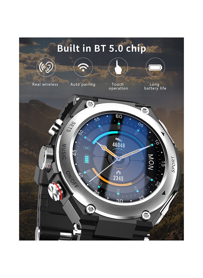 Generic - Smart Watch with Wirelessly Earbuds 2 in 1 Activity Bracelet BT Earphones MP3 Music Call Fitness Tracker Heart Rate Sleep Monitor Compatible with IOS Android Phones - Image 1
