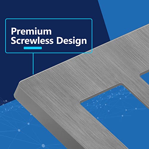 LIDER Double Decorator Switch Cover Screwless Wall Plate MidSize 2Gang 488 x 492 LSWP32MBGY10P UL Listed Thermoplastic Brushed Gray 10Pack - Image 3