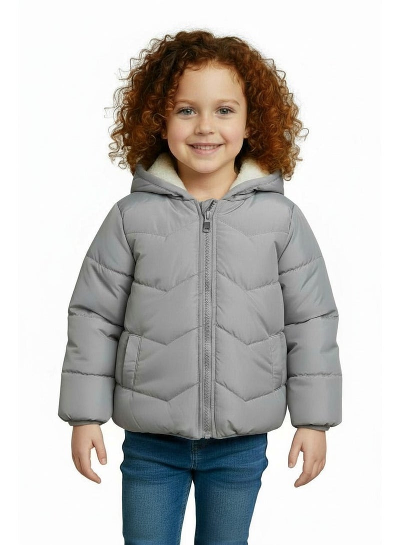 Baby Co. Waterproof Fleece Lined Grey Jacket - Image 3