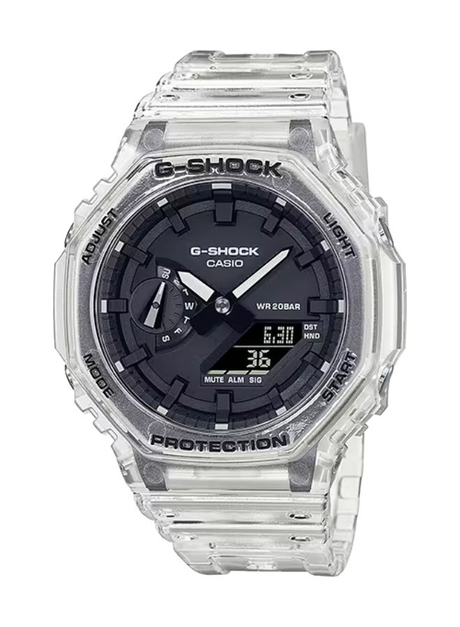 Casio G-Shock GA-2100SKE-7A Analog-Digital Men's Watch | Transparent Resin Strap | Carbon Core Guard | Shock Resistant | 200M Water Resistant - Image 1
