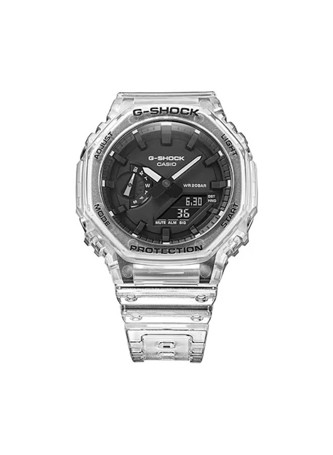 Casio G-Shock GA-2100SKE-7A Analog-Digital Men's Watch | Transparent Resin Strap | Carbon Core Guard | Shock Resistant | 200M Water Resistant - Image 3
