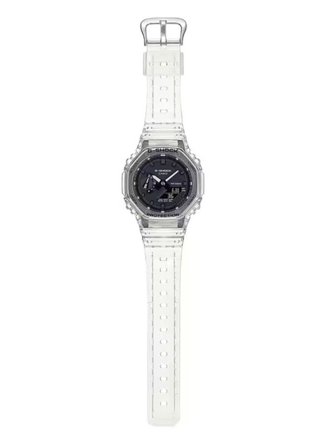 Casio G-Shock GA-2100SKE-7A Analog-Digital Men's Watch | Transparent Resin Strap | Carbon Core Guard | Shock Resistant | 200M Water Resistant - Image 4