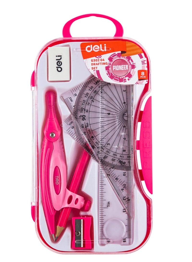 Deli مجموعة رسم هندسي مكونة من 8 قطع بألوان متنوعة - Image 2