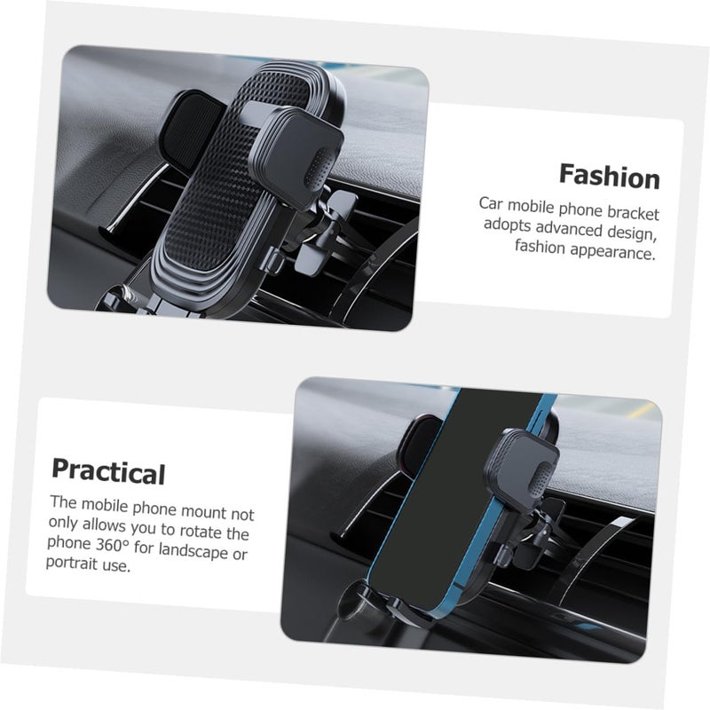 Zerodeko Car Vent Phone Mount Holder for Smartphones Universal Air Vent Clip with 360° Rotation Black Car Phone Holder - Image 3