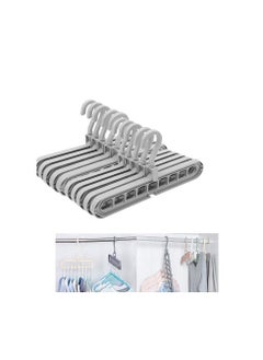 Generic Fulfun Magic Clothes Hanger Organizer, Rotate Anti-skid Folding Hanger with Multifunction Space Saving and Cascading Features, 10 Standard Hangers with 9 Holes for Drying and Storage  - Image 1