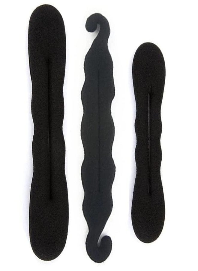 كرونيكس مجموعة كرونكس من 5 قطع، إكسسوارات شعر نسائية أنيقة، تتضمن وصلات شعر وأداة صنع وصلات الشعر - أسود - Image 2