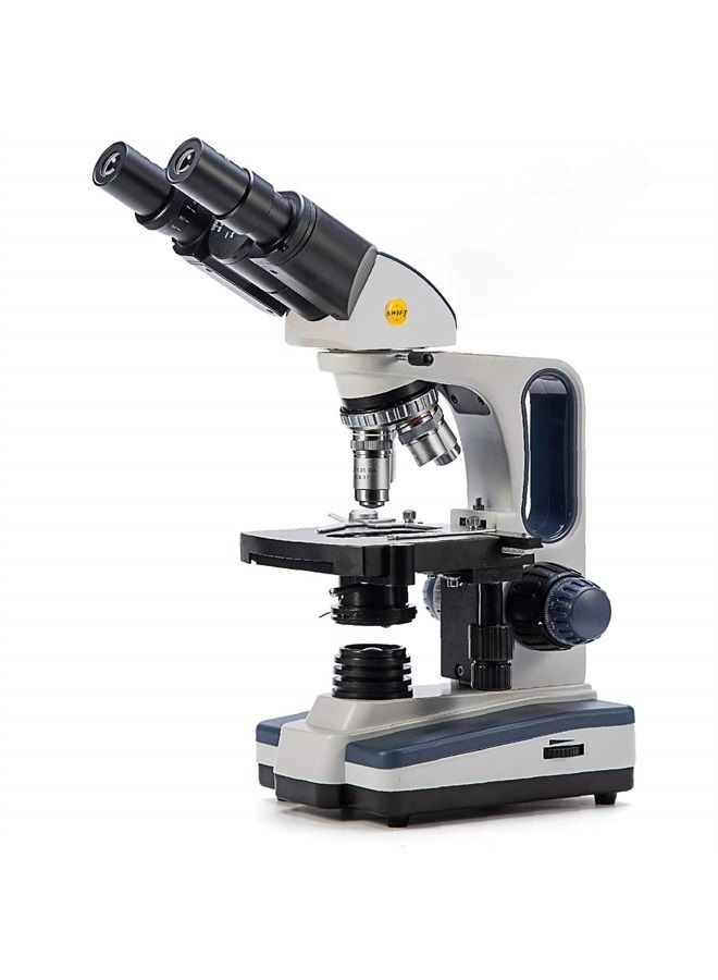 Swift Swift SW350B 40X-2500X Magnification, Siedentopf Binocular Head, Research-Grade Compound Lab Microscope with Wide-Field 10X and 25X Eyepieces, Mechanical Stage, Abbe Condenser (SW350B)  - Image 1