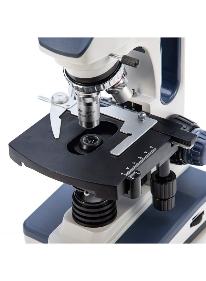 Swift Swift SW350B 40X-2500X Magnification, Siedentopf Binocular Head, Research-Grade Compound Lab Microscope with Wide-Field 10X and 25X Eyepieces, Mechanical Stage, Abbe Condenser (SW350B)  - Image 5