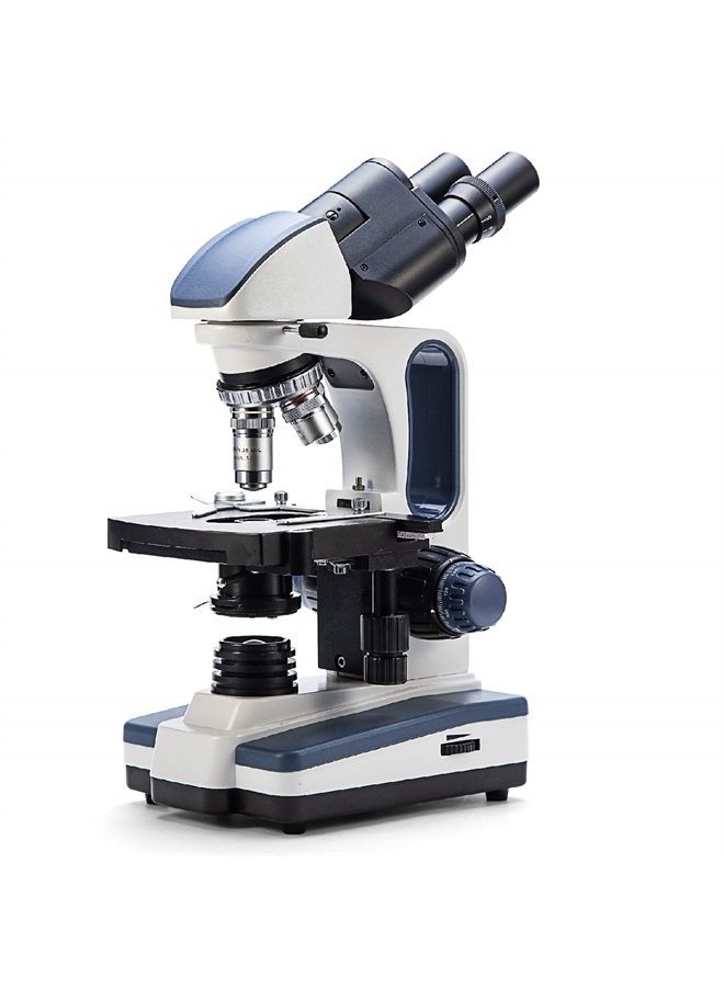 Swift Swift SW350B 40X-2500X Magnification, Siedentopf Binocular Head, Research-Grade Compound Lab Microscope with Wide-Field 10X and 25X Eyepieces, Mechanical Stage, Abbe Condenser (SW350B)  - Image 2
