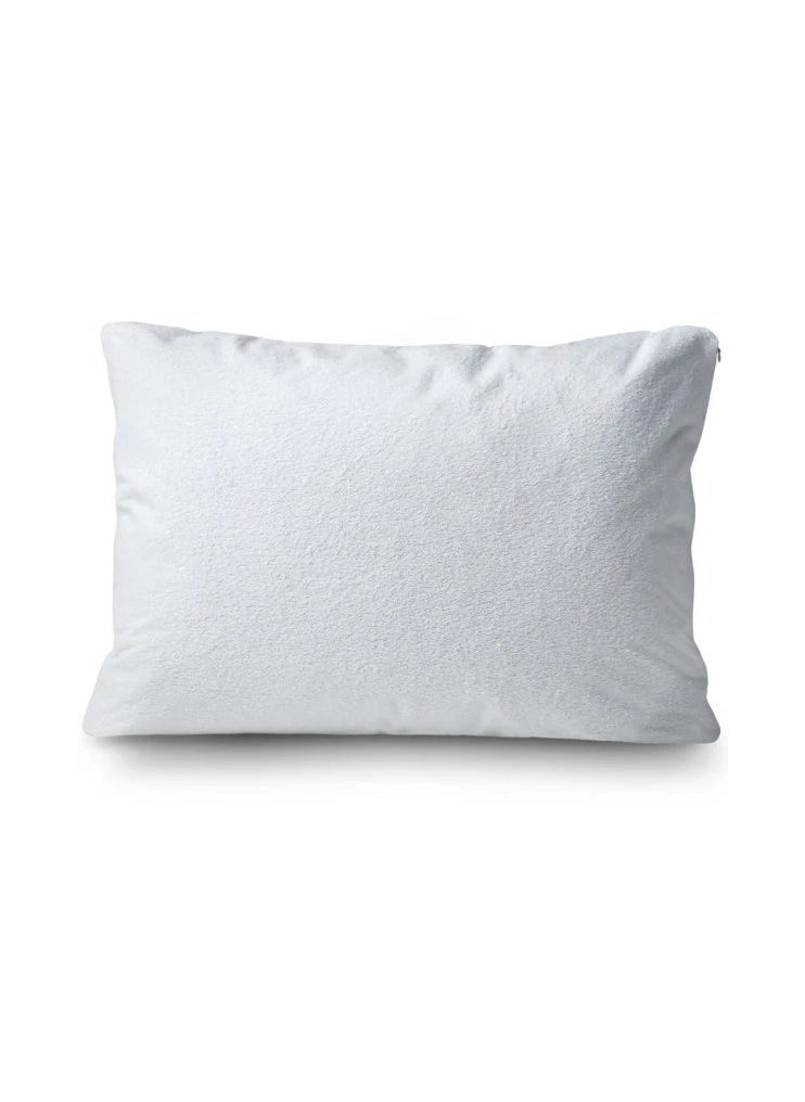 2 Piece Zipper Pillow Protector Set 50x75cm with Soft Towel Top Layer