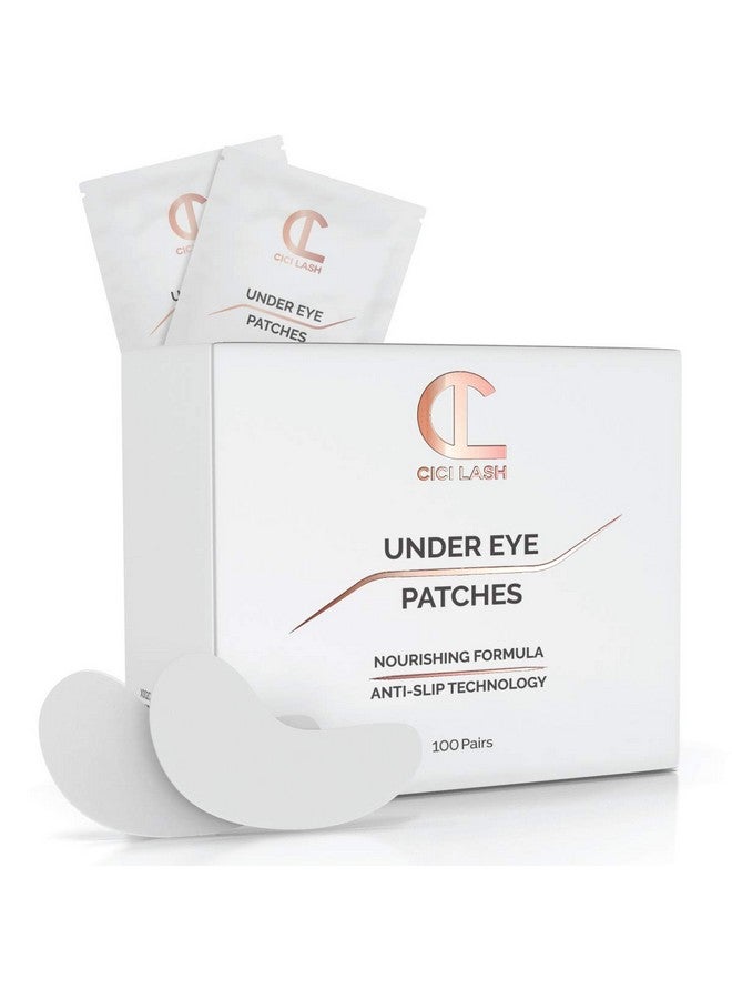CICI Lash 100 Pairs Under Eye Pads For Eyelash Extensions Professional Lint Free Hydrogel Eye Patches With Moisturizing Vitamin C And Aloe Vera For Eyelash Extension & Lash Lift/Perm Gel Undereye Eyepads - Image 1