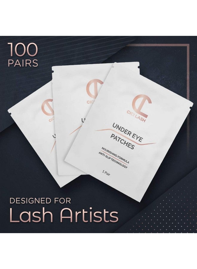 CICI Lash 100 Pairs Under Eye Pads For Eyelash Extensions Professional Lint Free Hydrogel Eye Patches With Moisturizing Vitamin C And Aloe Vera For Eyelash Extension & Lash Lift/Perm Gel Undereye Eyepads - Image 2