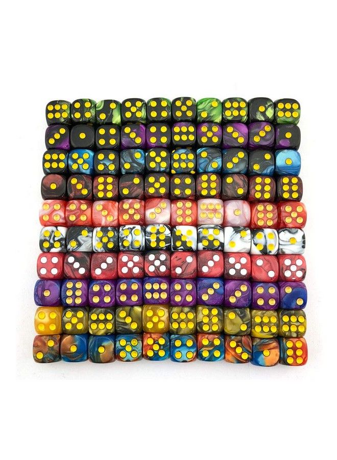 Smartdealspro 100Pack Two Color 12Mm Round Angle Six Sided Dice Die With Free Pouch For Tenzi Farkle Yahtzee Bunco Or Teaching Math  - Image 3