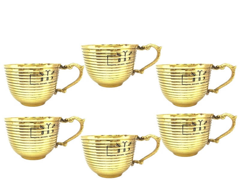 KBB Brass Cup Tea Rocket Pack of 6 - Image 1