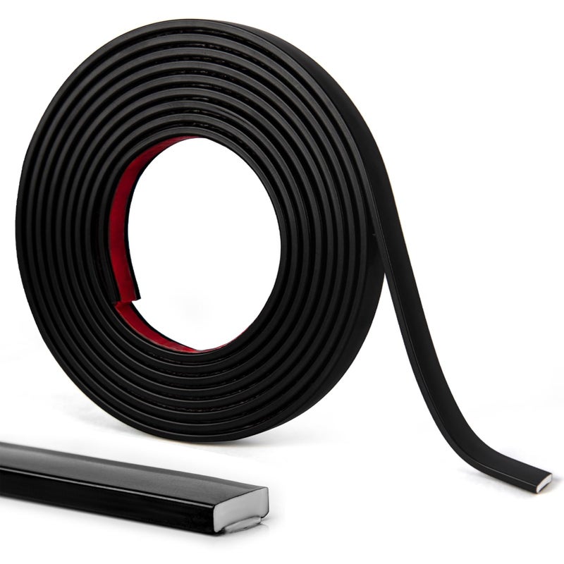LONGKING 10 ft Peel and Stick Trim Molding Trim for Walls Edges Borders Backsplash Tile Edge Flexible and Self Adhesive Trim Black