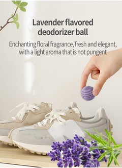 Beauenty 10 Shoe Deodorizer Ball Set, Lavender Floral Scent, Portable Indoor Long-Lasting Deodorizer Balls, Shoe and Sock Sweat Odor Eliminator Closet/Closet Freshener Household Deodorizing Supplies ﻿  - Image 2