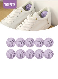 Beauenty 10 Shoe Deodorizer Ball Set, Lavender Floral Scent, Portable Indoor Long-Lasting Deodorizer Balls, Shoe and Sock Sweat Odor Eliminator Closet/Closet Freshener Household Deodorizing Supplies ﻿  - Image 1