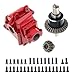 Treehobby Metal FrontRear Differential Gearboxes Housing Cover with Differential Gear Set Compatible with WLtoys 114 144010 144001 144002 124018 124016 124017 124019 RC Car Upgrades Parts Red - Image 3