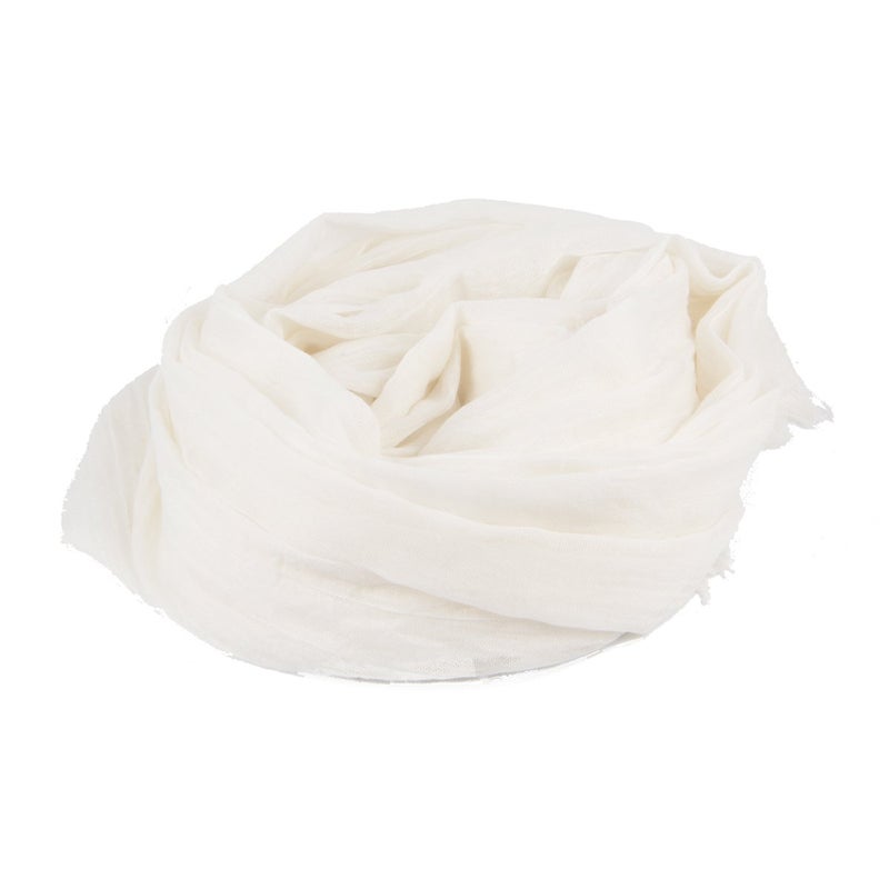 Iristide Womens Long Scarf in Solid Color, Light Weight Large Shawls Wrap for Beach Outdoor Camping Traveling Sunscreen Neckwear 75×43 inch (White) - Image 4