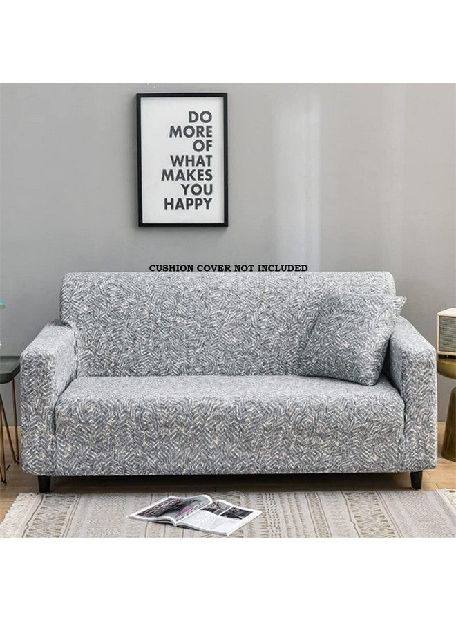 House of Quirk Universal Triple Seater Sofa Cover Big Elasticity Cover for Couch Flexible 140 GSM Sofa Slipcover (Graphic Grey, 185-230cm) - Image 1