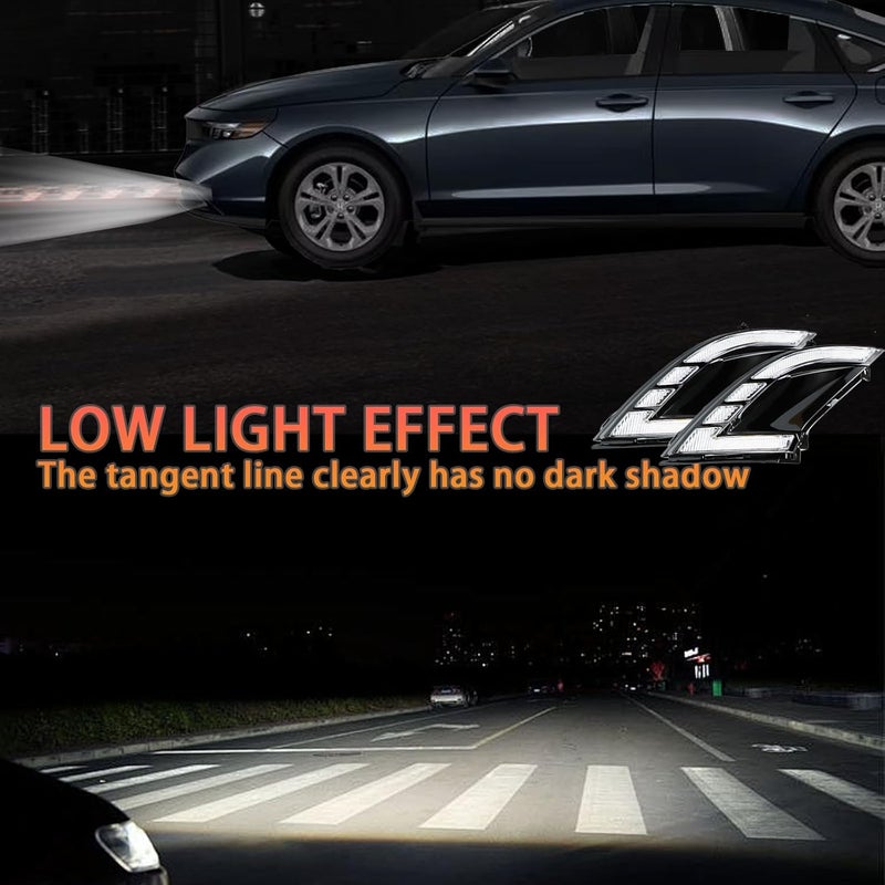 PGTOPONE Smoked LED Rear Bumper Reflectors for Honda Accord 2023-up - Image 4