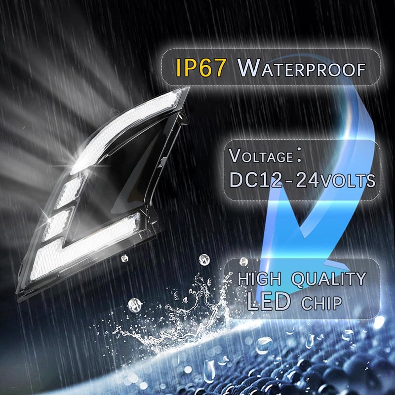 PGTOPONE Smoked LED Rear Bumper Reflectors for Honda Accord 2023-up - Image 5