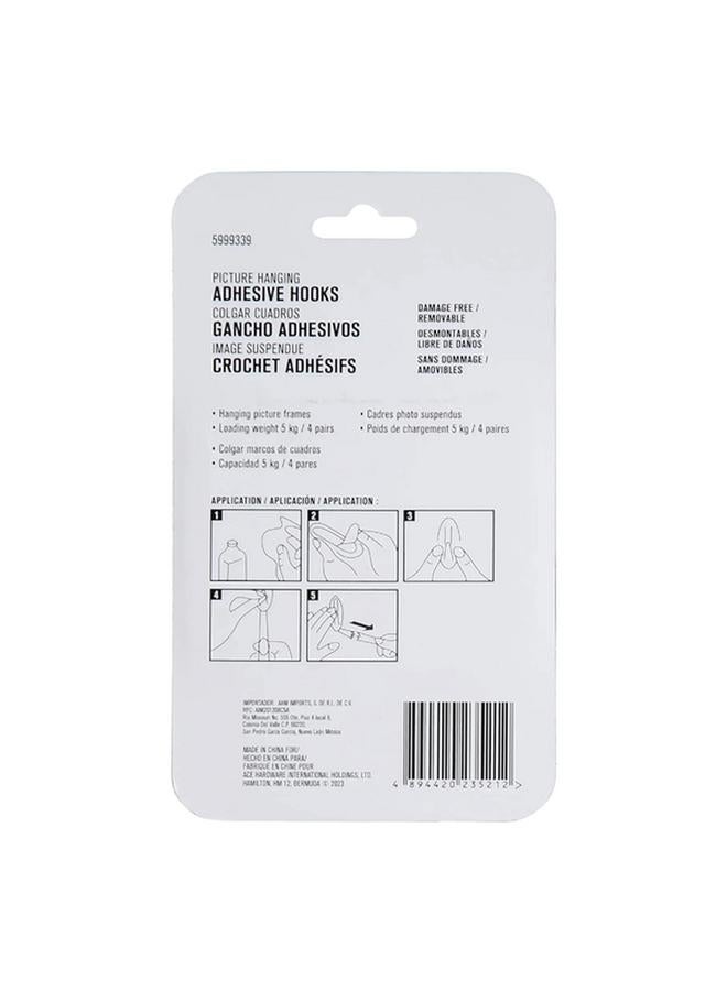 ACE 12-Piece Damage Free Adhesive Picture Hanging Strips White 1.9 x 6.5cm - Image 2