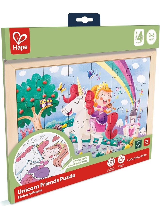 هيب بازل أصدقاء يونيكورن تعليمي وجهين للأطفال 24 قطعة +3 سنوات - Image 2