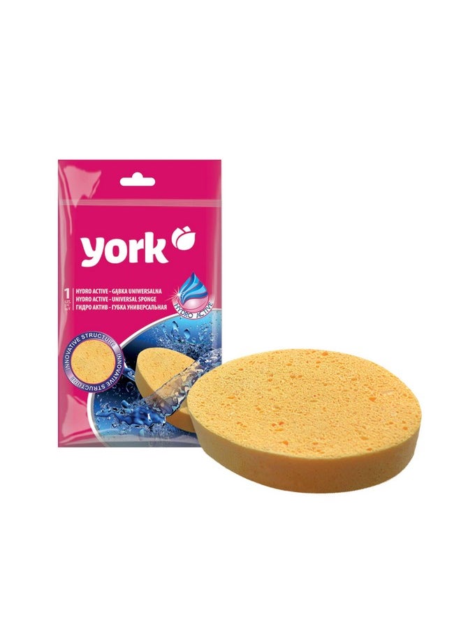 YORK Super Absorptive Hydroactive Sponge Pad For Kitchen And Household Cleaning And Wiping [024100], High-Performance Cleaning Sponge, Efficient And Durable, Ideal For All Surface Types, Pack Of 1  - Image 1