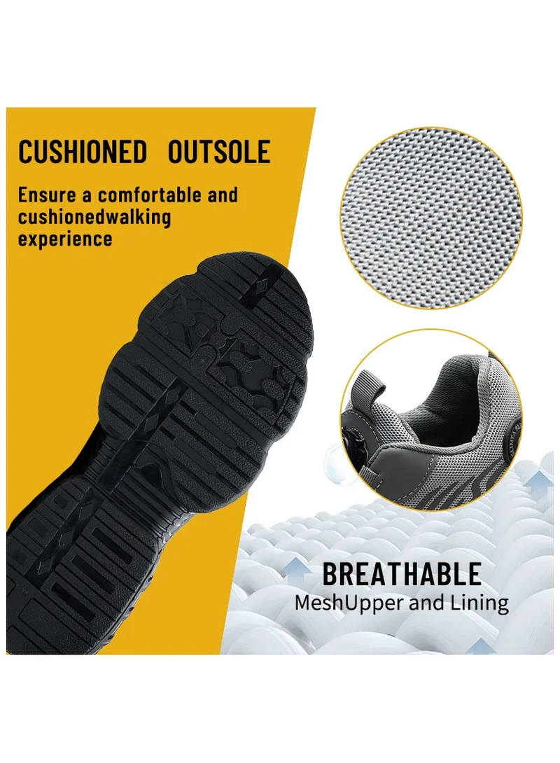 SLIMTA SLIMTA® S804 Steel Toe Safety Shoes for Men & Women, Lightweight Breathable Non-Slip Puncture-Resistant Work Sneakers
