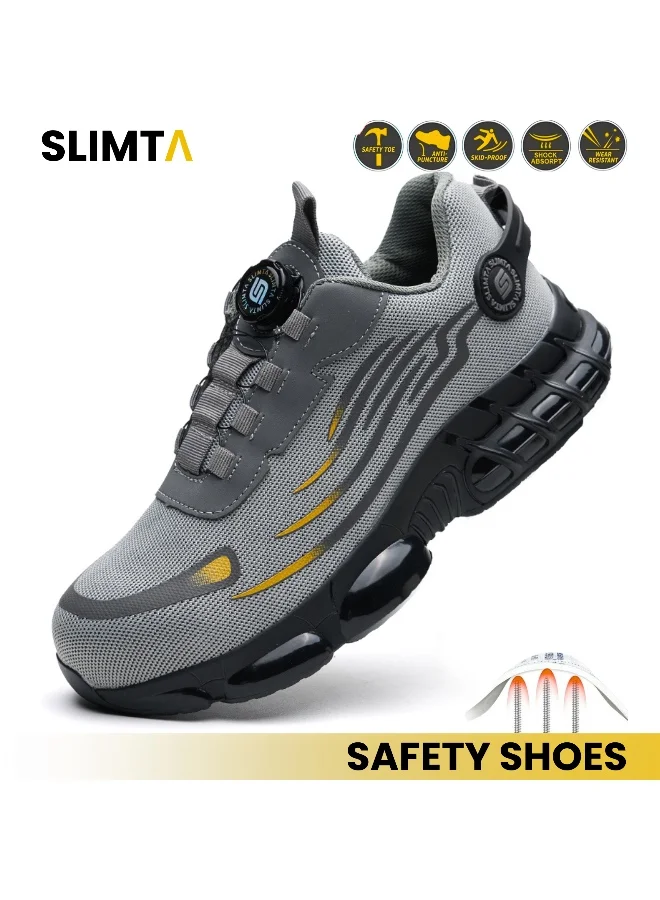 SLIMTA SLIMTA® S804 Steel Toe Safety Shoes for Men & Women, Lightweight Breathable Non-Slip Puncture-Resistant Work Sneakers