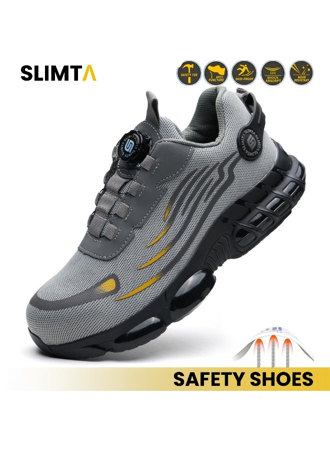 سليمتا أحذية أمان SLIMTA® S804 ذات أصابع فولاذية للرجال والنساء، خفيفة الوزن وجيدة التهوية ومضادة للانزلاق ومقاومة للثقب - Image 1
