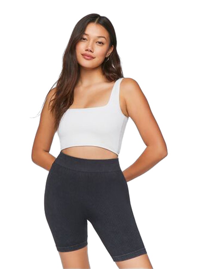 FOREVER 21 Seamless Ribbed Biker Shorts - Image 1