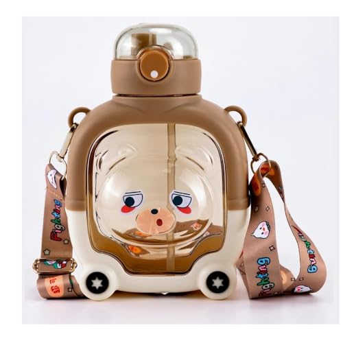 ASFunClub FunClub Cartoon Water Bottle for Kids Water Bottle with Straw for Kids Sipper Bottle Leak-Proof Water Bottle School Bottle for boys 1Litre Bottle Cute Bottle for Gift Best return gift - Image 1