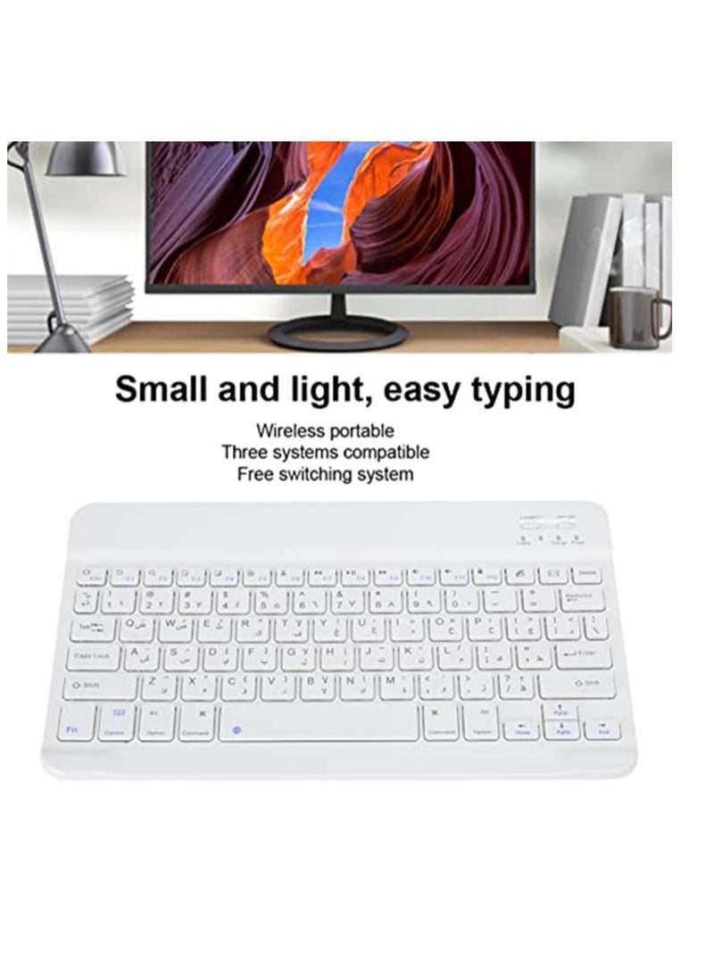 Captaintech Ultra Slim Portable Wireless Keyboard Rechargeable Universal Tablet for iPad iPhone Other iOS Android Windows PC Phone Small - Image 4